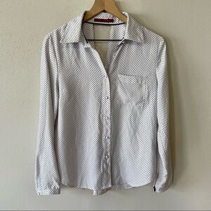 Red by BKE White/Black Polka-Dot Blouse - Small